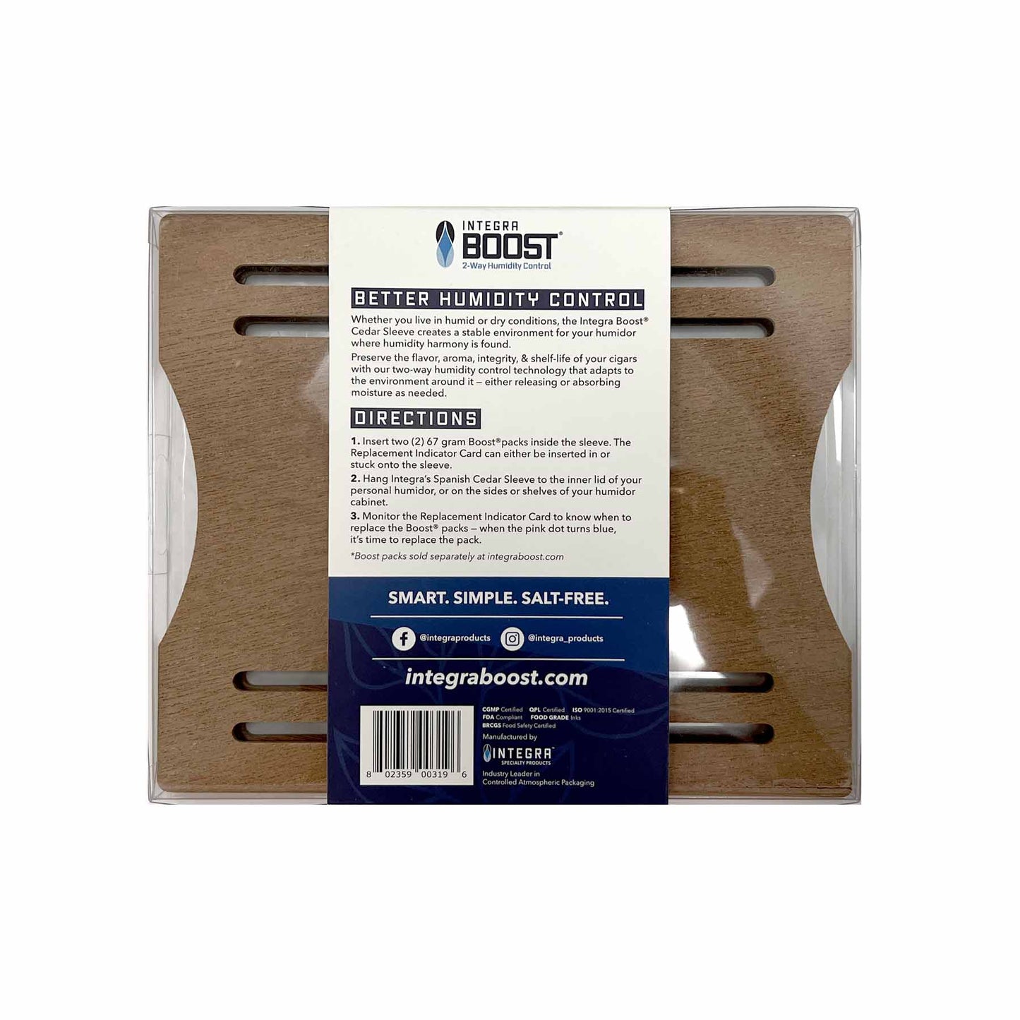 SPANISH CEDAR WOOD BOOST® PACK SLEEVE