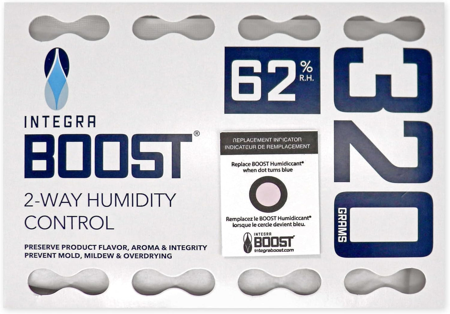 Integra Boost Pack Retail Display: 2-way Humidity Control at 62% RH