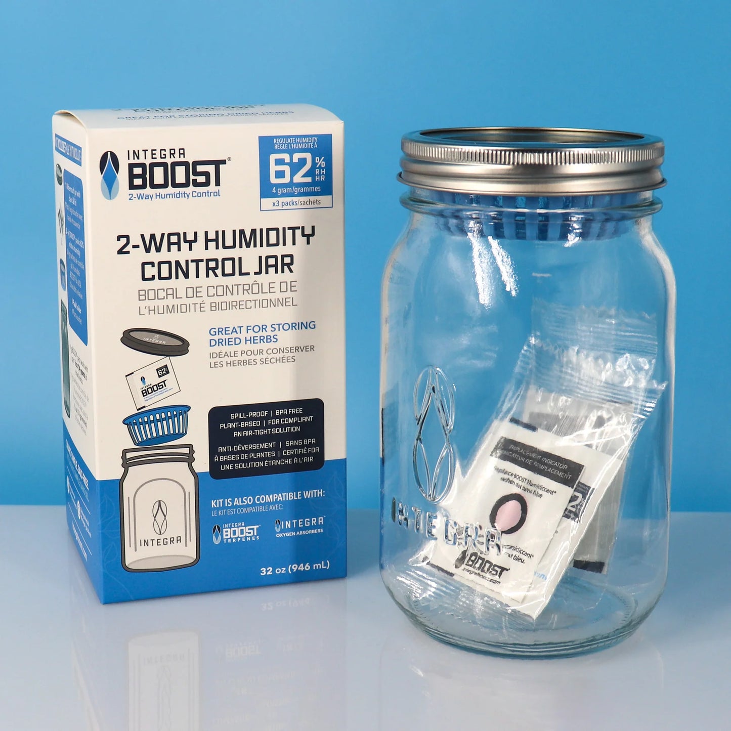 HUMIDITY CONTROL JAR - KIT WITH 3 BOOST® PACKS